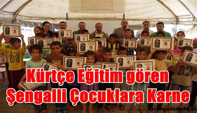 Kürtçe Eğitim gören Şengalli Çocuklara Karne