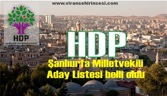 HDP Şanlıurfa Aday Listesi