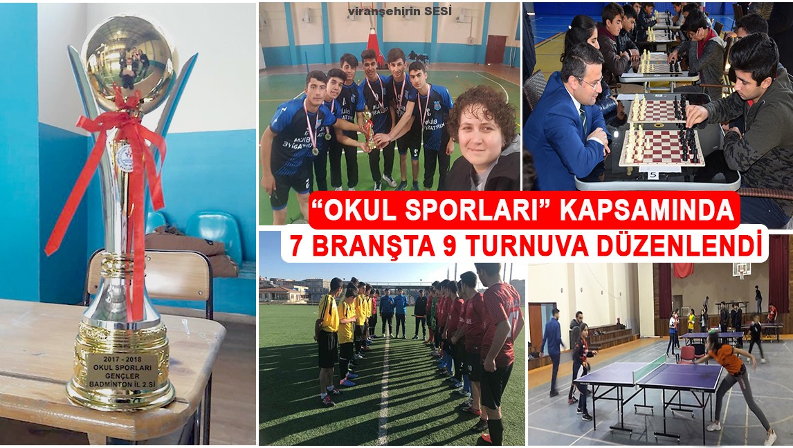 “Okul Sporları” 7 Branşta 9 Turnuva Düzenlendi.