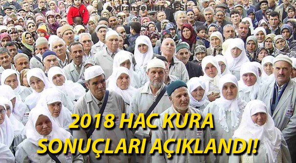 2018 Hac kuraları çekildi. Sonucu öğrenmek için Tıklayın