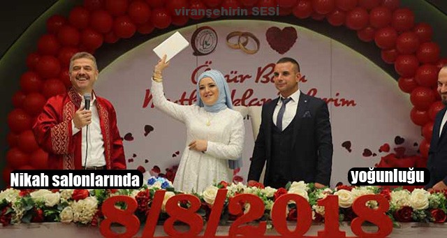 Nikah Salonlarında 08.08.2018 Yoğunluğu