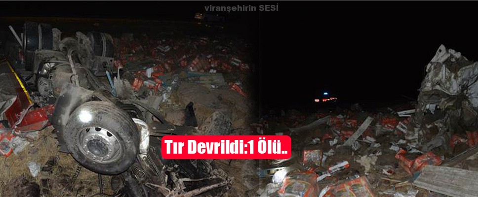 Tır Devrildi:1 Ölü..