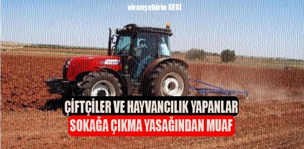 Çiftçiler Ve Hayvancılık Yapanlar Sokağa Çıkma Yasağından Muaf