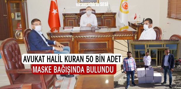 Avukat Halil Kuran 50 Bin Adet Maske Bağışında Bulundu